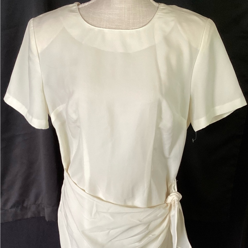 Vintage Atina Chic Cream Midi Dress Size 12